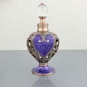 Crystal Glass Purple Heart Perfume Bottle Refillable