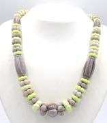 Gemstone necklace with sterling silver clasp