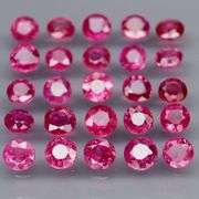 Premium 3.44ct 25 piece round cut Ruby set