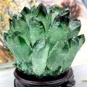 Natural Green Quartz Crystal Cluster