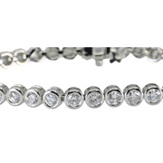 Stunning 14K (585) White Gold- Brilliant Cut VS Natural Diamond: Tennis Bracelet