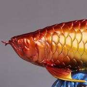 Brass Dragon Fish Sculpture Symbol of Wealth and Good Luck