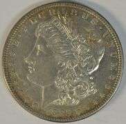 Lustrous AU 1885-S Morgan Silver Dollar. Key date