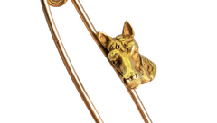 Vintage Horse Pin Brooch - 18K (750) Yellow Gold 7.8 Grams