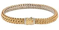 John Hardy Classic 5.0MM Large Reversible Bracelet in 18K and Sterling