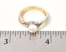 Darling 14K Yellow and White Gold Pearl Ring