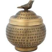 Hammered Aluminum Sphere Container