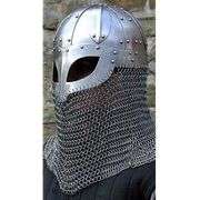 Authentic Viking Helmet Steel Armor with Chainmail Mask