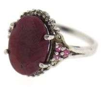 925 Sterling Silver Oval Gemstone Rings