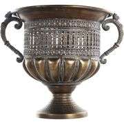 Vintage Bronze Metal Centerpiece Vase