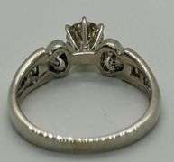 Round Brilliant Cut Platinum Lab Diamond Engagement Ring