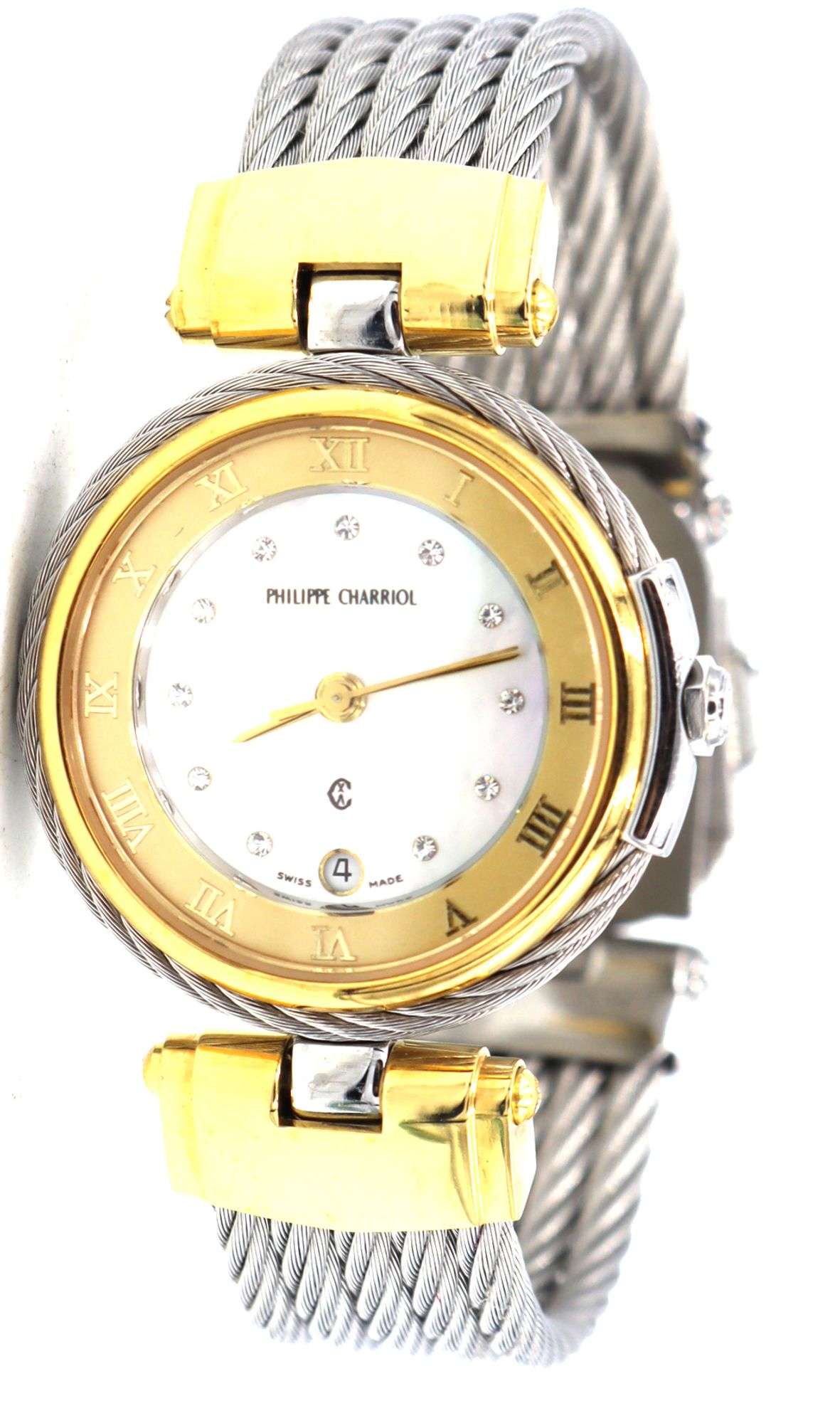 Philippe Charriol date quartz shell wire wristwatch - U.S.