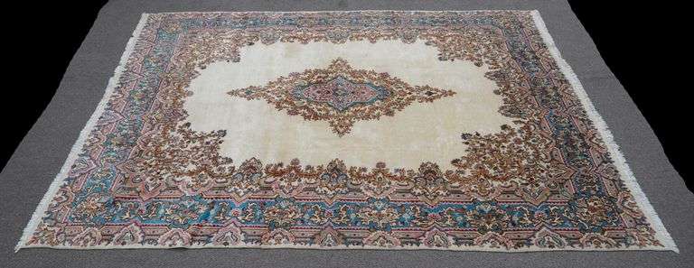 Handmade Persian Kerman 8.4x12.8