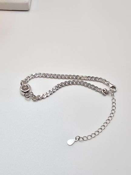 Timeless Classic 14 Kt Tri-layered White Gold Plated Bracelet