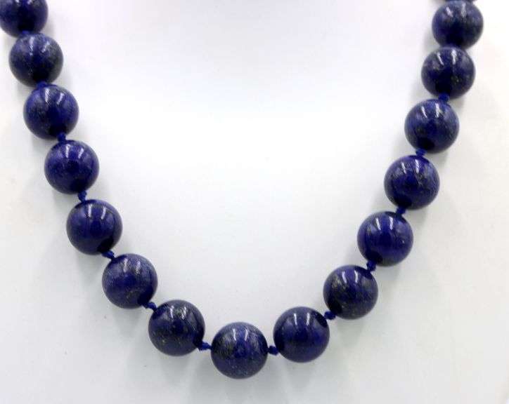 Lapis strand beads necklace