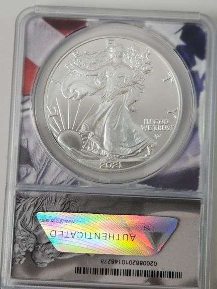 2021 MS 70 Silver Eagle TYPE ll, First Strike