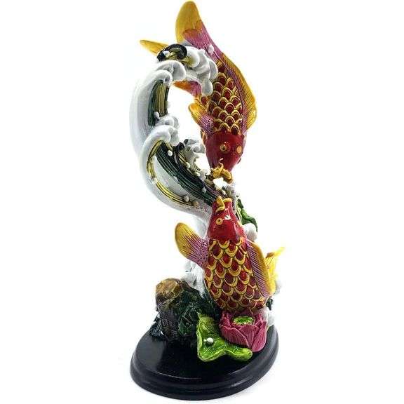 Chinese Feng Shui Fish Statue Good Luck & Prosperity