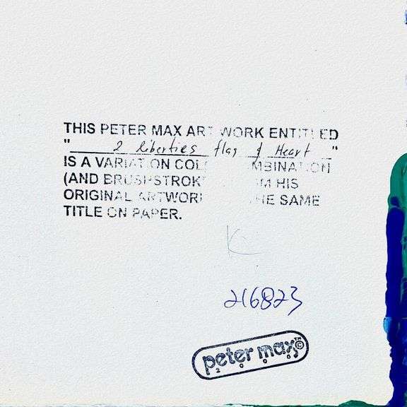 2 Liberties, Flag and Heart by Peter Max