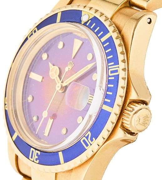 Rolex Submariner 1680/8, 40mm, Tropical Dial and Aftermarket Bezel, 18K Men’s Watch