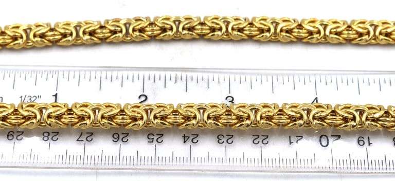 Italian 925 sterling silver Byzantine necklace