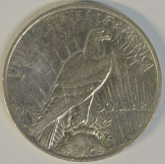 Scarce 1927-D Peace Silver Dollar. Unc Details