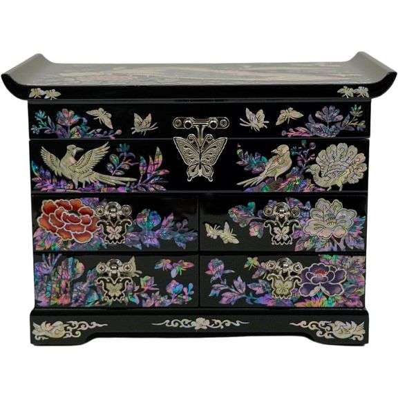 Mother of Pearl Luxury Wooden Jewelry Organizer