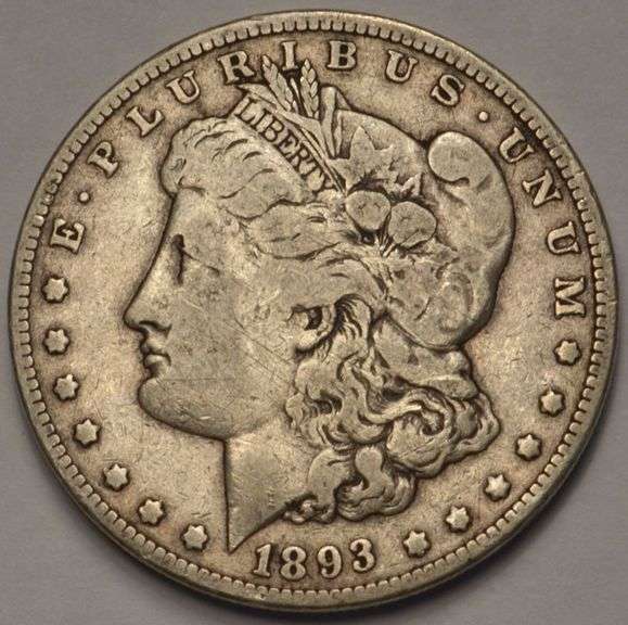 1893 Morgan Silver Dollar, Cleaned