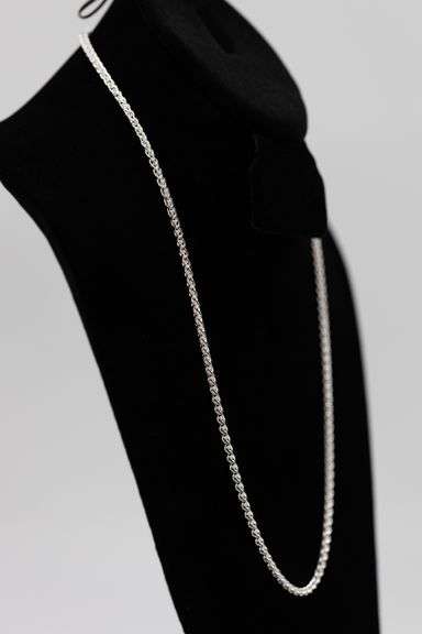 Sterling Silver Wheat Chain 3.4mm Solid 925 Italy New Foxtail Spiga Necklace 22"