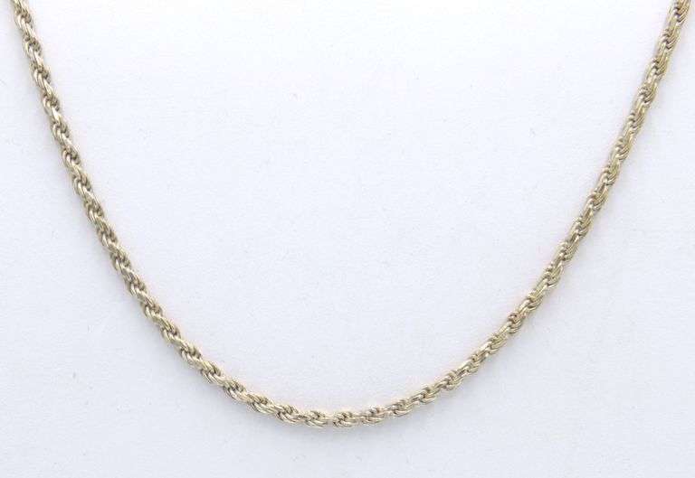 Italian 925 sterling silver rope chain necklace