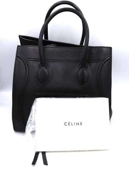 Celine Black Leather Phantom Purse