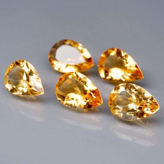 Ravishing 8.33ct 5pc golden Citrine set