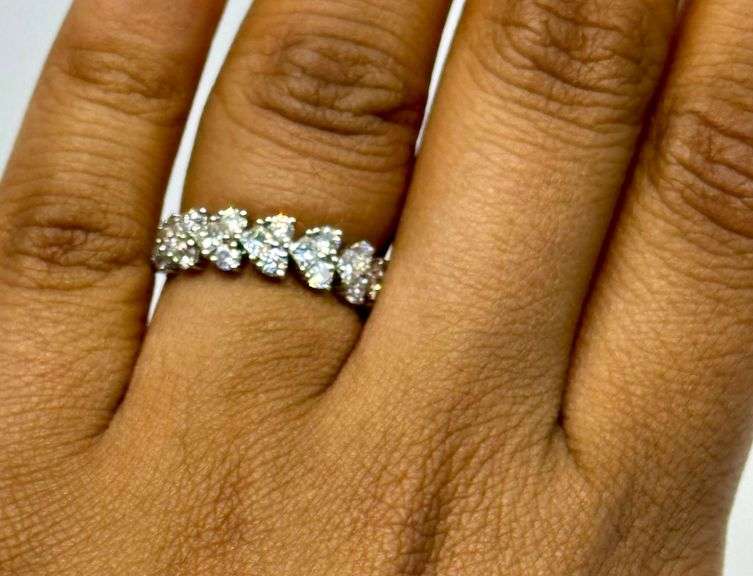 18K White Gold Princess Cut Diamond Ring