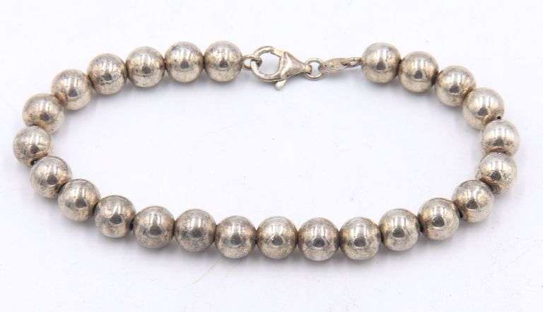 Italian vintage 925 sterling silver ball bracelet
