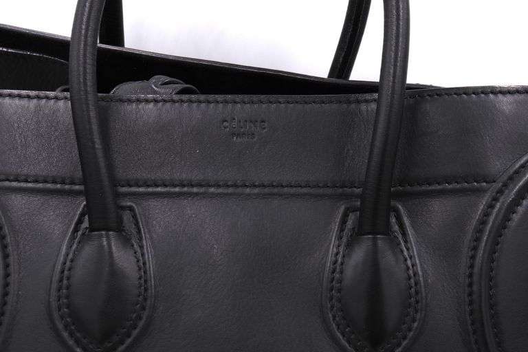 Celine Black Leather Phantom Purse
