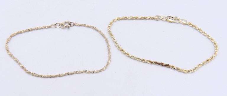 Lot of 2 vintage 925 sterling silver bracelets