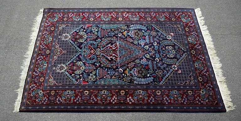 Handmade Persian Kashan 4.5x6.8