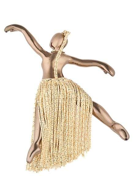 Daniela Coaro Dancing Ballerina Pendant Necklace in 14K