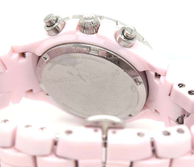 Techno Marine Ceramic white dial quartz diamond bezel watch