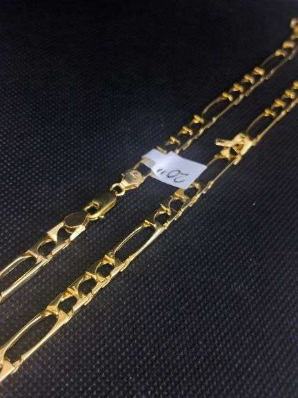 Stunning 14k yellow gold fiagro chain 20”