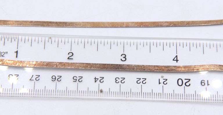 Italian 925 Sterling Silver Herringbone Chain Necklace