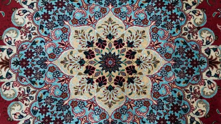 Handmade Persian Yazd 9.1x9.1