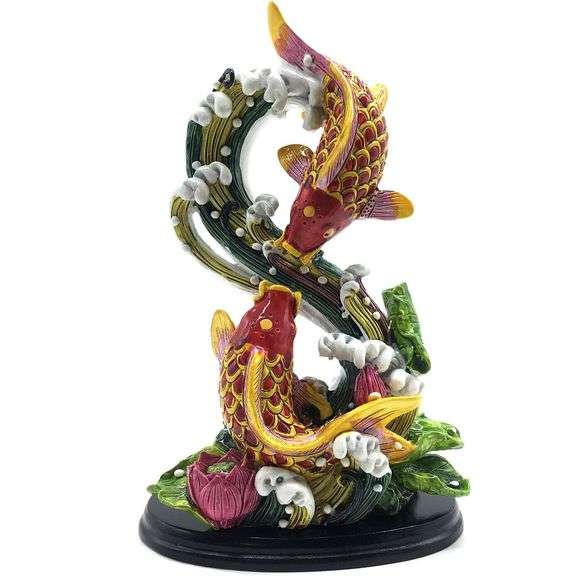 Chinese Feng Shui Fish Statue Good Luck & Prosperity