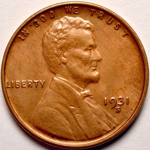 1931-S Key Date Wheat Cent, Circulated