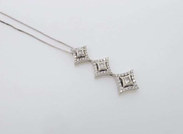 Diamond Drop Pendant Necklace