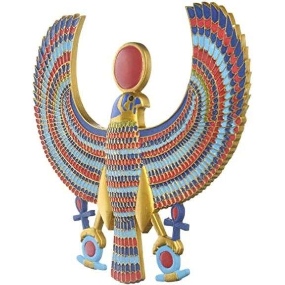 15 Inch Full Color Horus Egyptian Wall Plaque Sculpture