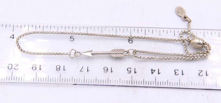 Group lot of 2 vintage 925 sterling silver bracelets