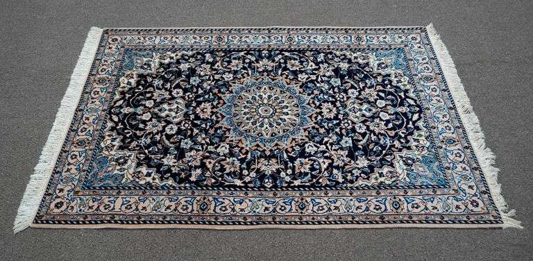 Handmade w/Silk Persian Nain 3.11x6.5