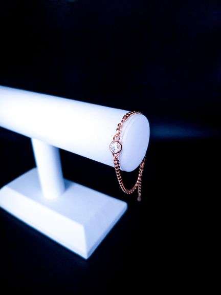 14 Kt Tri-layered Yellow Gold Plate Tennis Bracelet