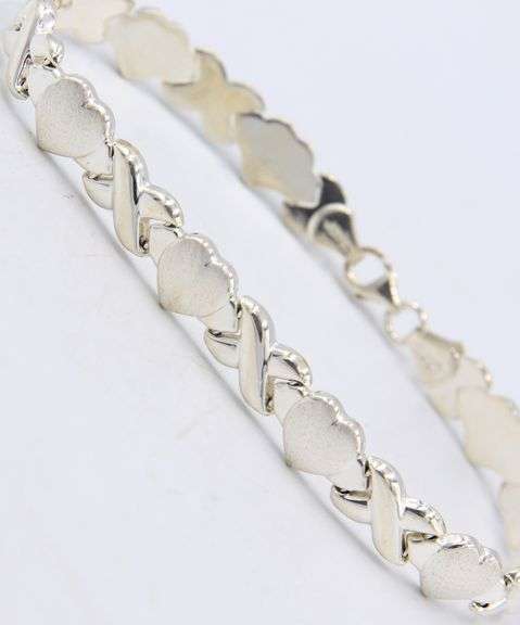 925 Sterling silver XO link bracelet