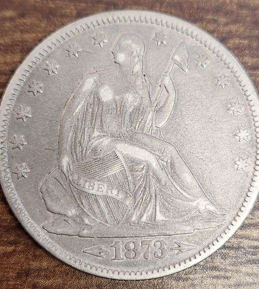 1873 Seated Liberty Half Dollar, Circulated